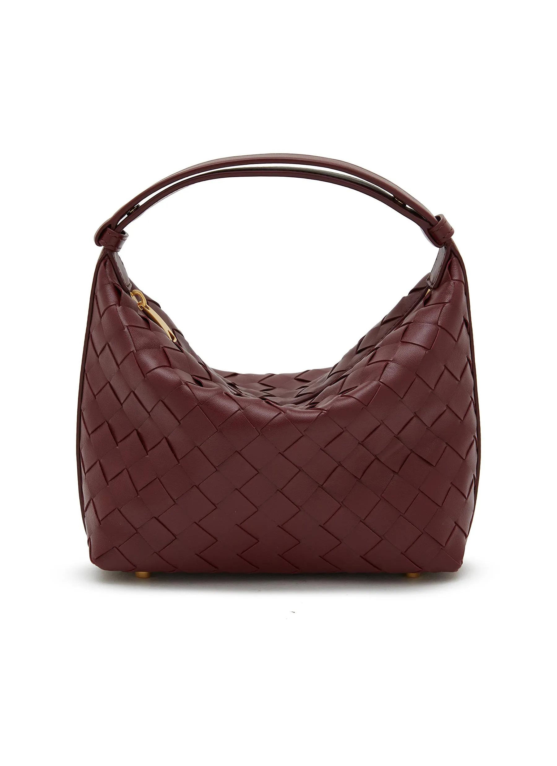 -----------BOTTEGA VENETA  ---- ------------DARK RED ----Mini Wallace Intrecciato Leather Bag --