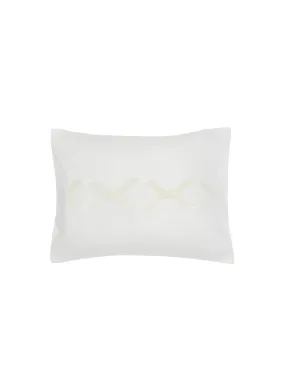 -----------FRETTE  ---- ------------ ----Continuity Embroidered Pillow Case —Milk/Avorio --