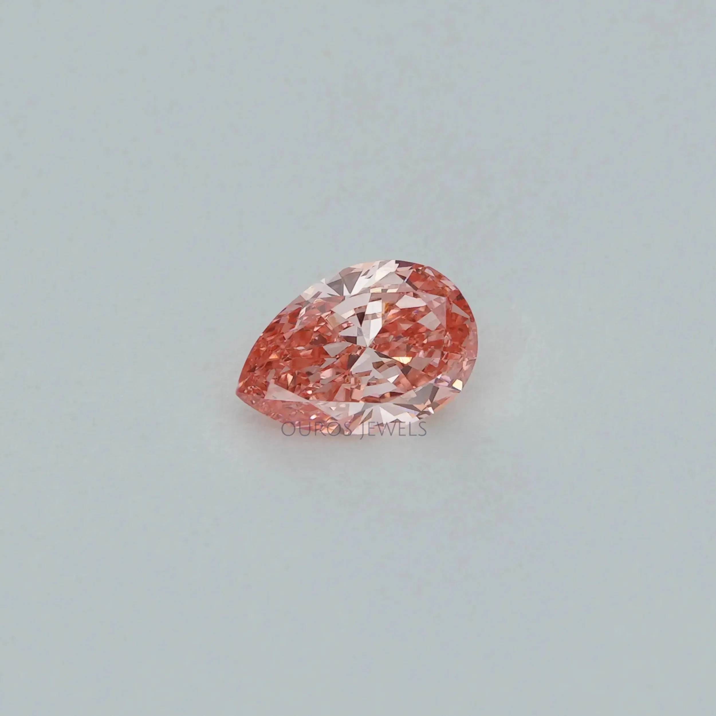 0.42 Carat Each Pink Pear Lab Grown Diamond