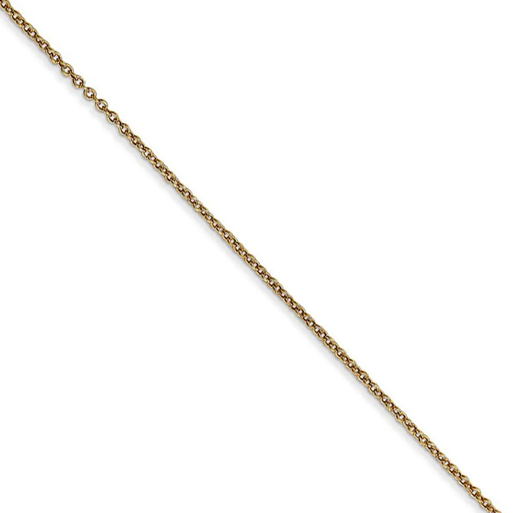 14k Yellow Gold and Rhodium Round Swirl Necklace