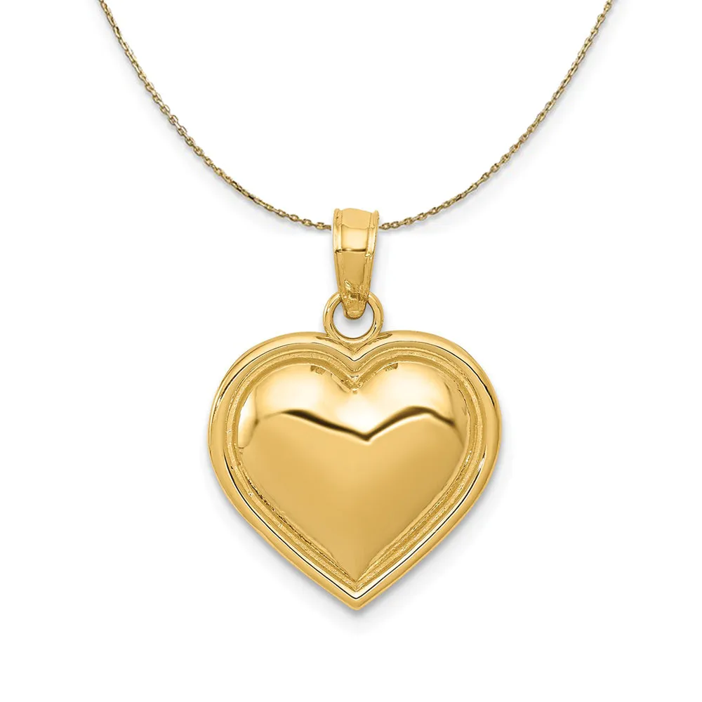 14k Yellow Gold Heart Necklace