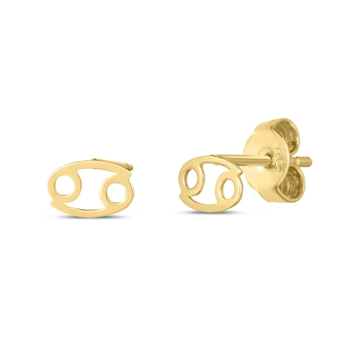 14kt Gold Zodiac Stud Earrings