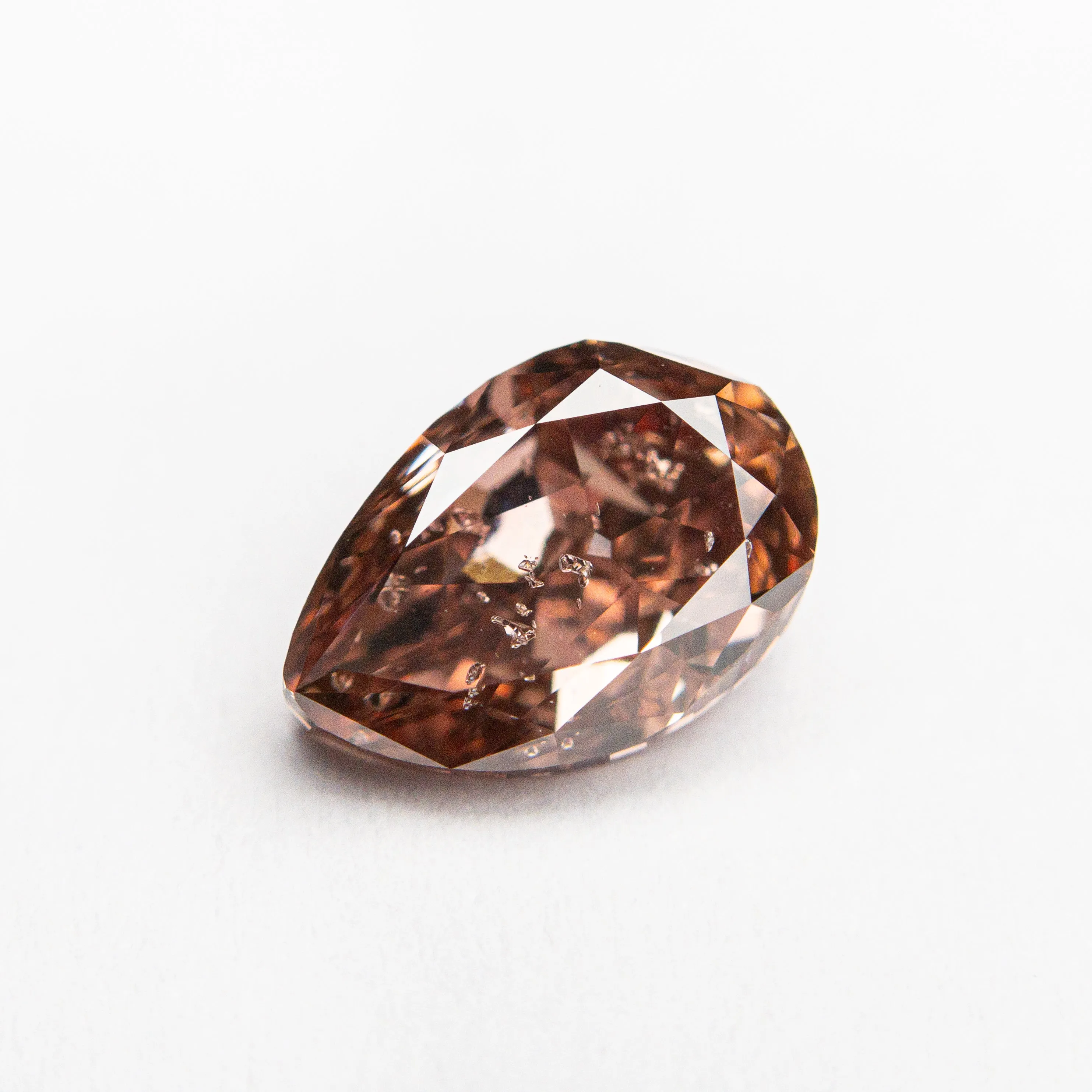 1.50ct 8.44x5.77x3.82mm GIA Fancy Deep Orangy Pink Pear Brilliant  24152-01