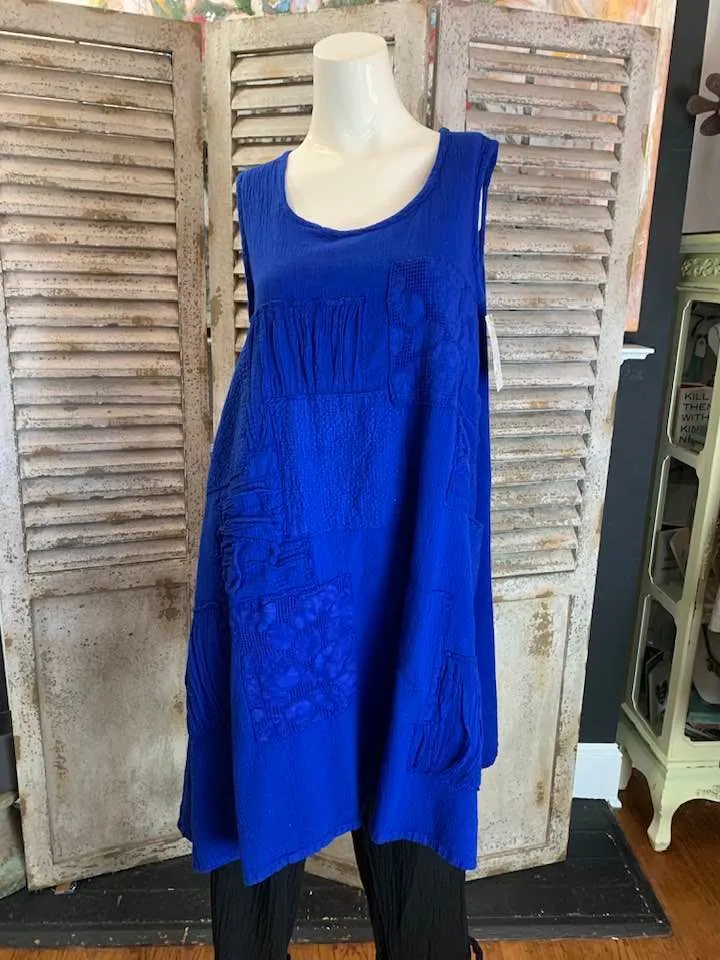 7709 Petirrojo Tank Blouse-Blue