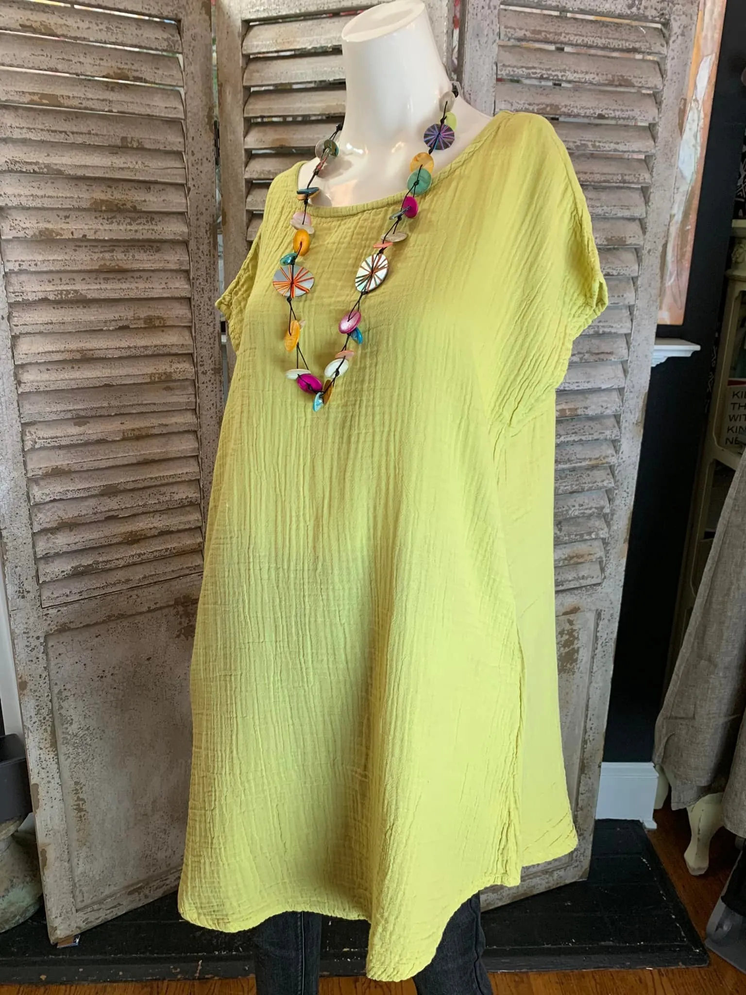 796 MEGHAN Tunic Dress-Sisal