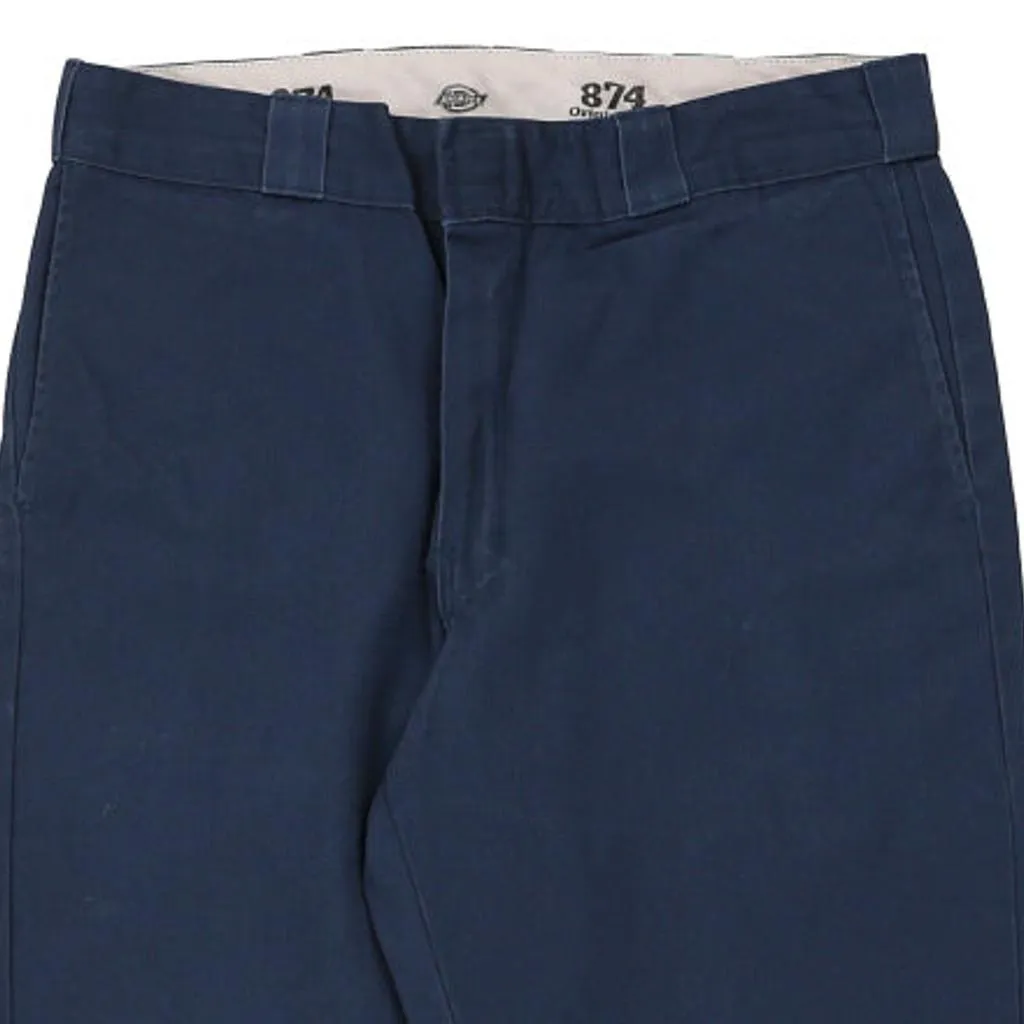 874 Dickies Trousers - 34W 29L Navy Cotton Blend