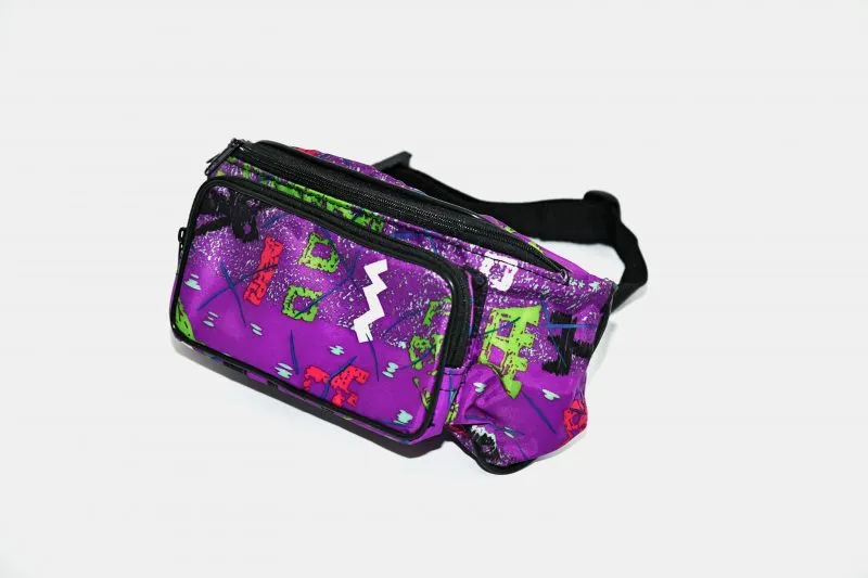 90s patterned kids bum bag