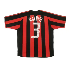 AC Milan Italy Maldini 2003/2004 Original Adidas Home Football Shirt (L)