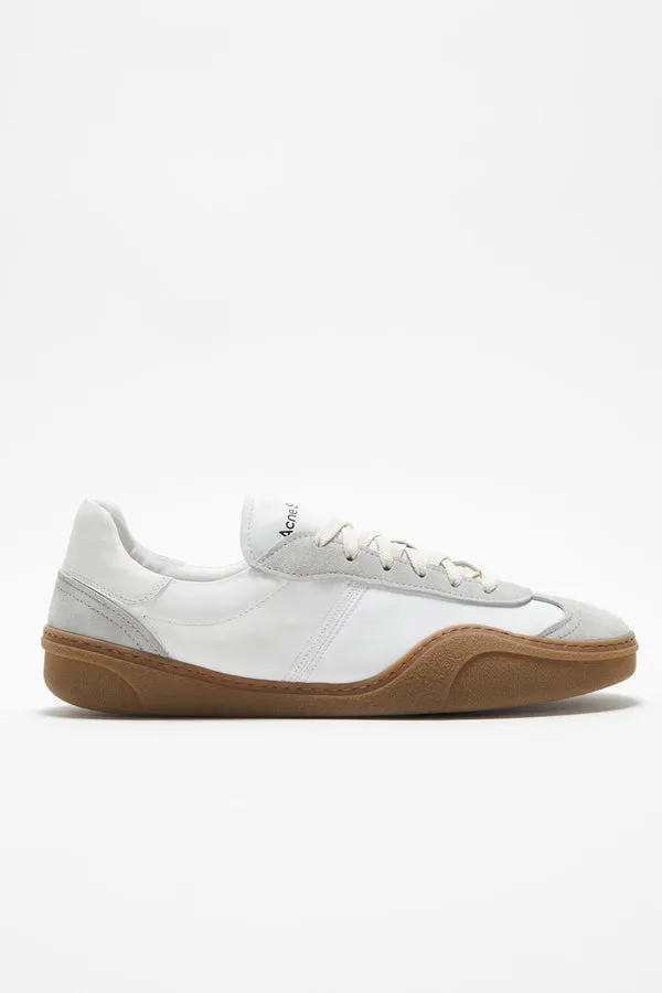 Acne Studios   LACE-UP SNEAKERS IN WHITE/BROWN, SS24