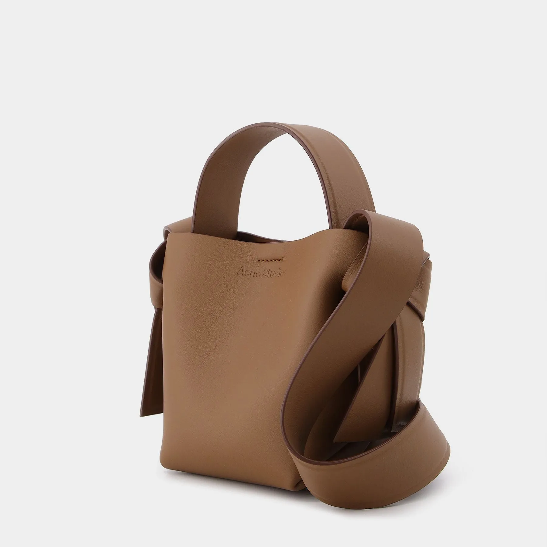 Acne Studios  Musebi Micro Tote Bag in Brown Leather