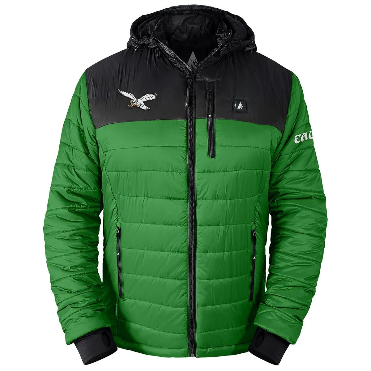 ActionHeat Philadelphia Eagles 5V Men's Colorblock Puffer Battery Heated Jacket