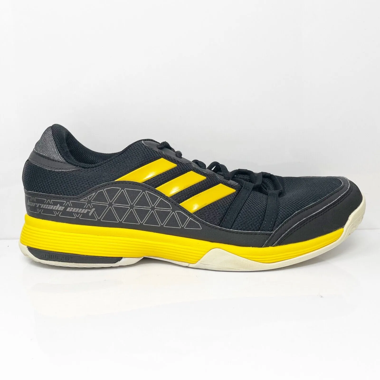 Adidas Mens Barricade Court BY1648 Black Running Shoes Sneakers Size 11.5