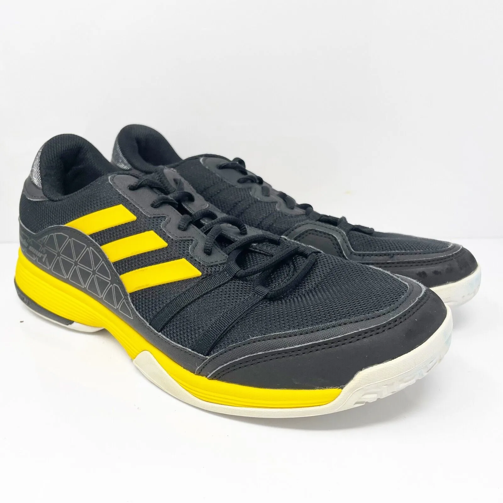 Adidas Mens Barricade Court BY1648 Black Running Shoes Sneakers Size 11.5