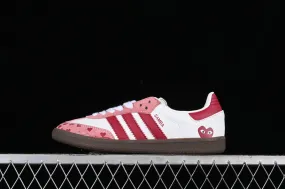 Adidas Samba OG Red Pink Cloud White Brown FW2414