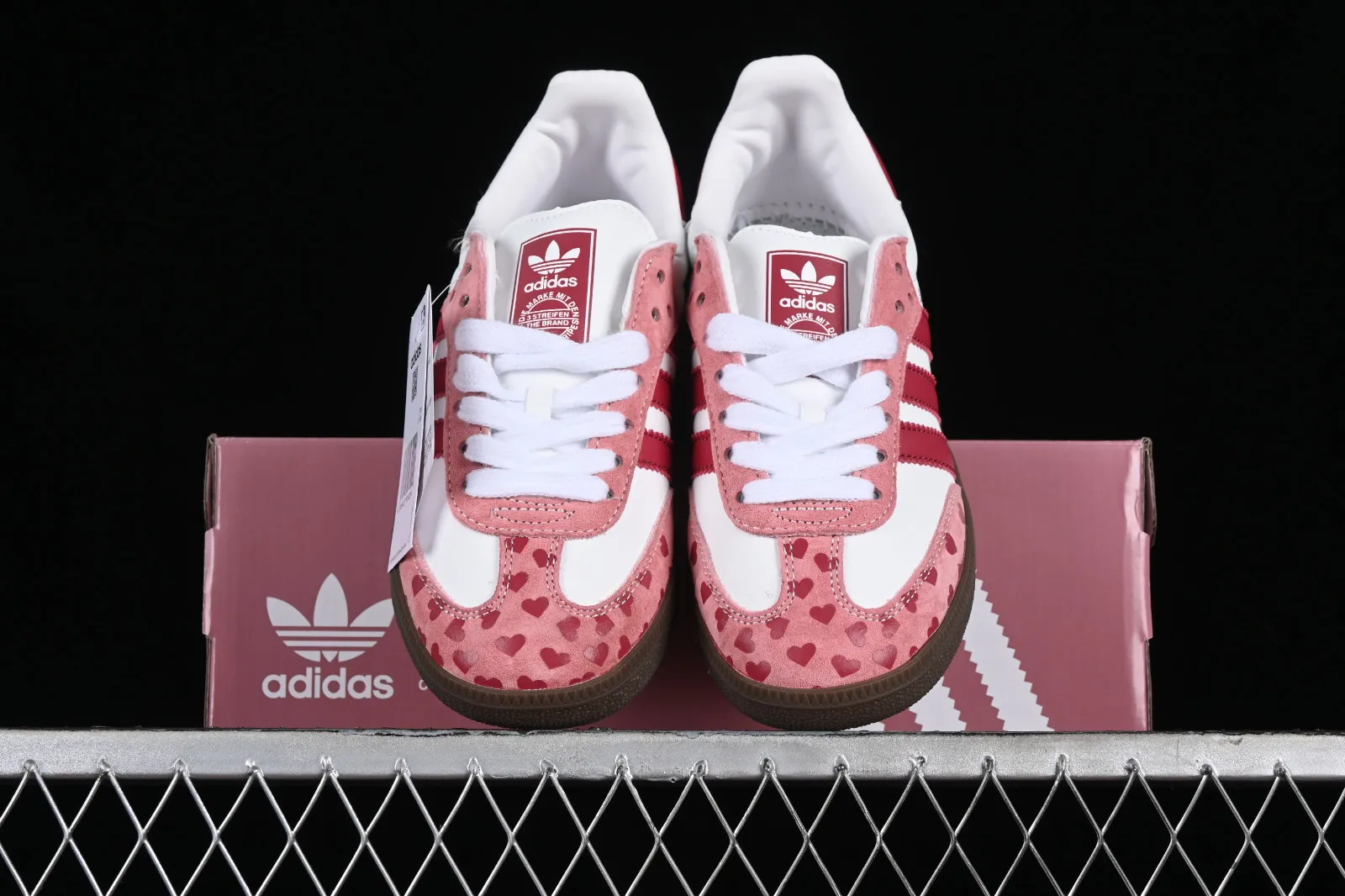 Adidas Samba OG Red Pink Cloud White Brown FW2414