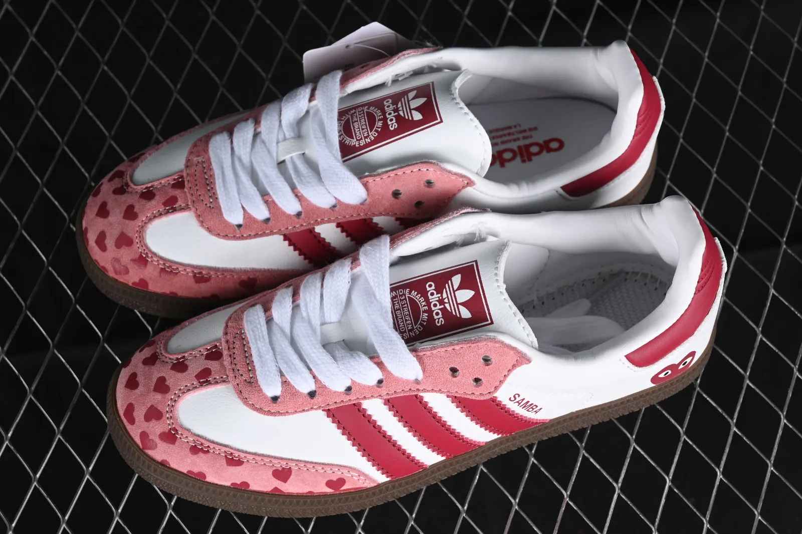 Adidas Samba OG Red Pink Cloud White Brown FW2414