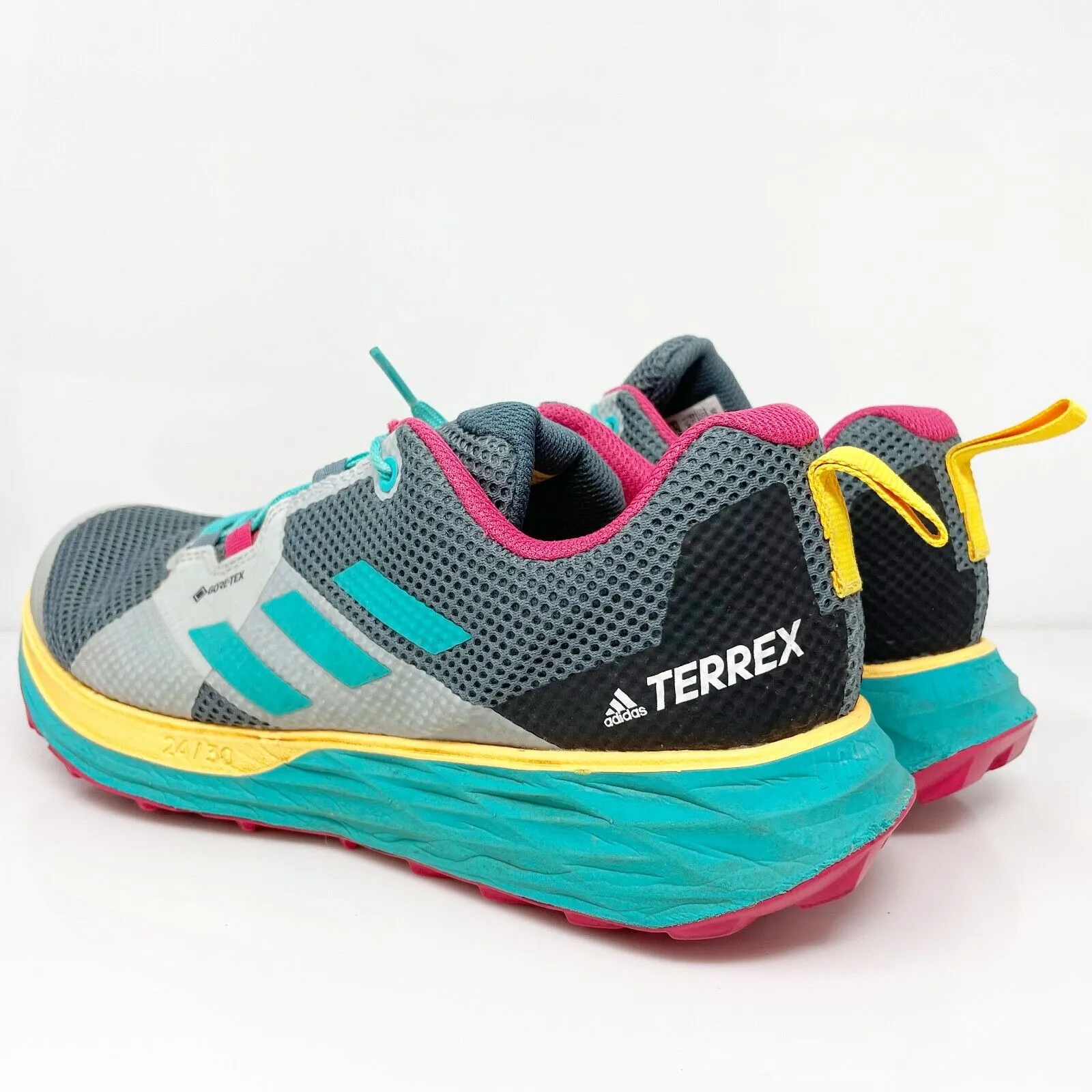 Adidas Womens Terrex Two Gore Tex Trail FV7359 Gray Running Shoes Sneakers 9.5