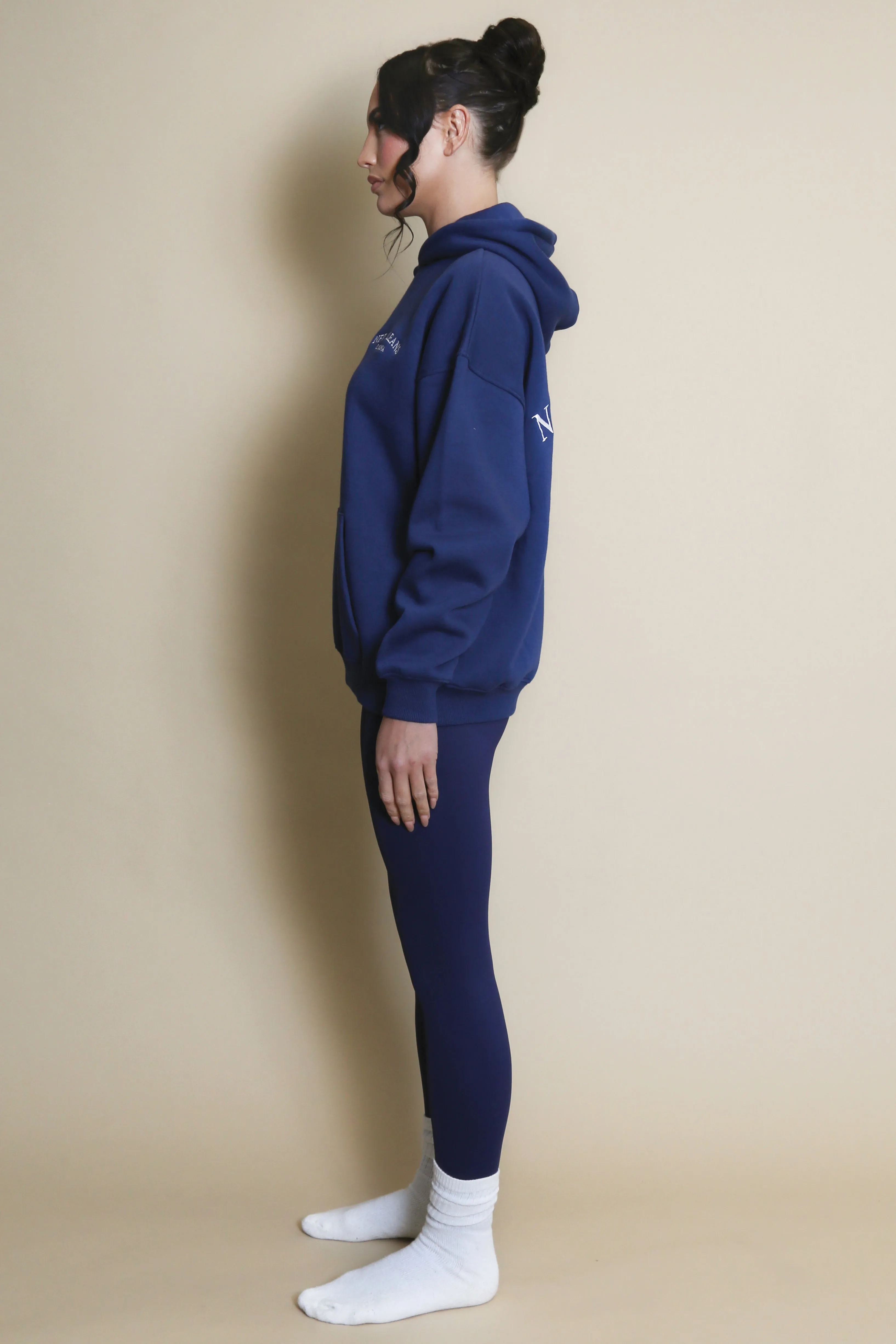 Aegean Blue New Orleans Hooded Oversized Sweatshirt