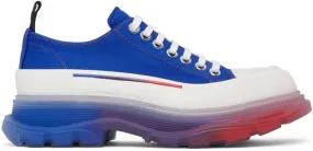 Alexander McQueen Blue Tread Slick Sneakers