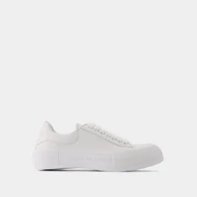 Alexander McQueen  Deck Plimsoll Sneakers - Alexander Mcqueen - White - Leather