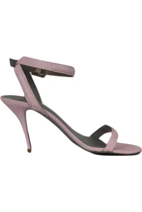 ALEXANDER WANG PYTHON EFFECT LEATHER SANDALS EU 40.5 UK 7.5 US 10.5