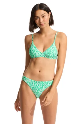 Animal Instinct Banded Triangle Bikini Top