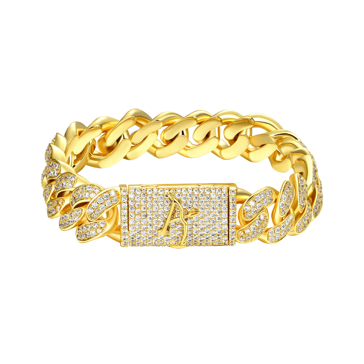 Aporro A® Cuban Link Yellow Gold Bracelet- 7