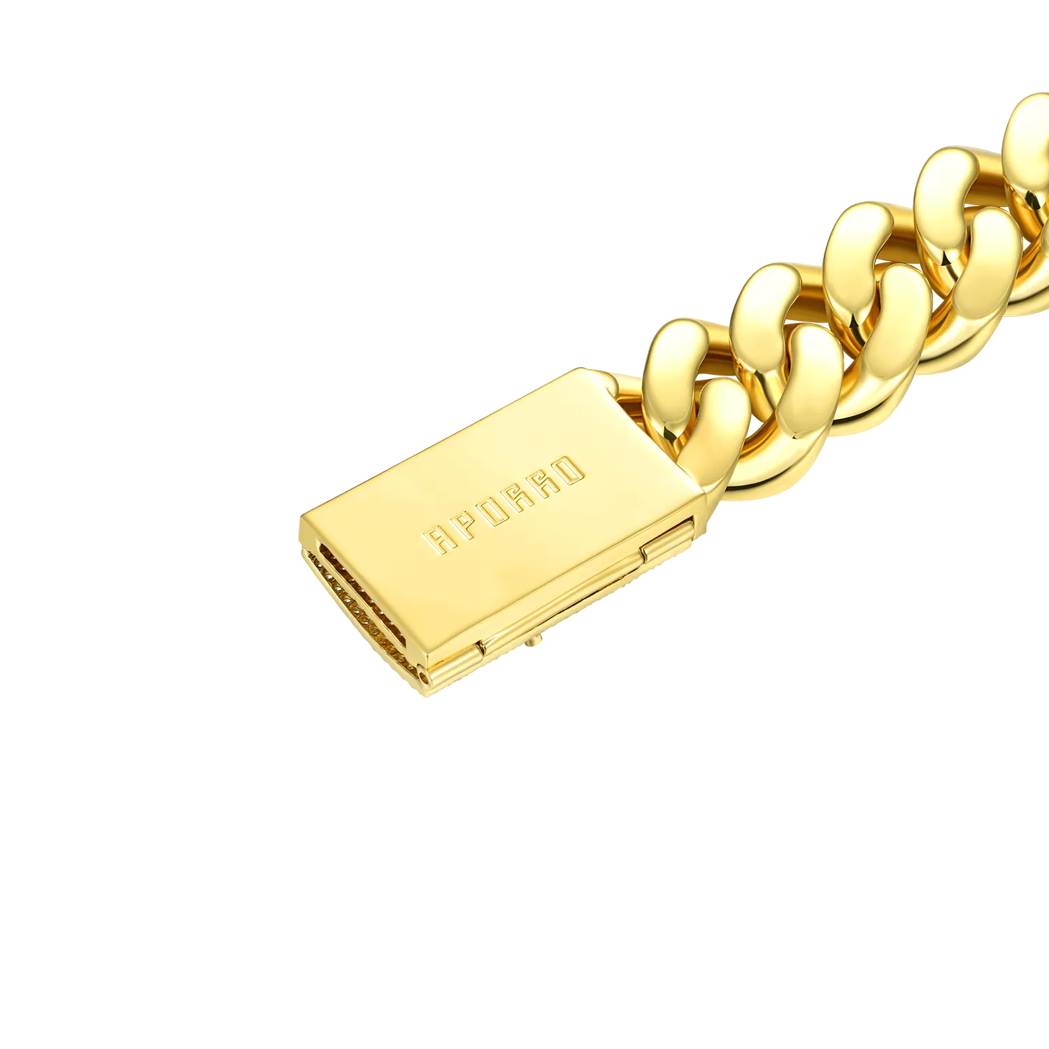 Aporro A® Cuban Link Yellow Gold Bracelet- 7