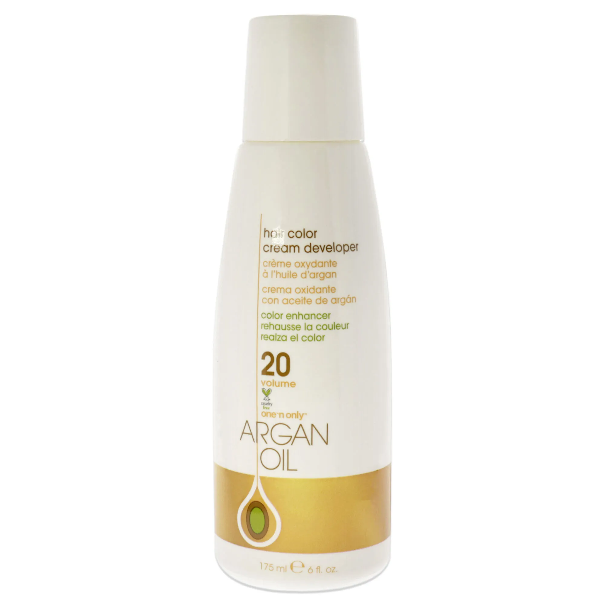Argan Oil Hair Color Cream Developer - 20 Volume by One n Only for Unisex - 6 oz Lightener
