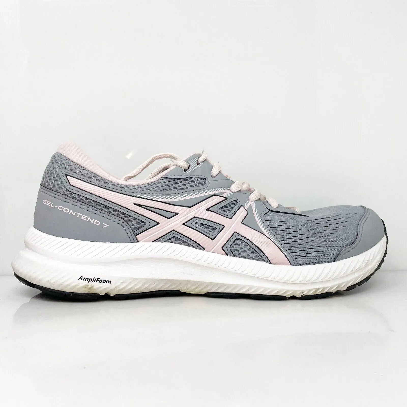 Asics Womens Gel Contend 7 1012A911 Gray Running Shoes Sneakers Size 10