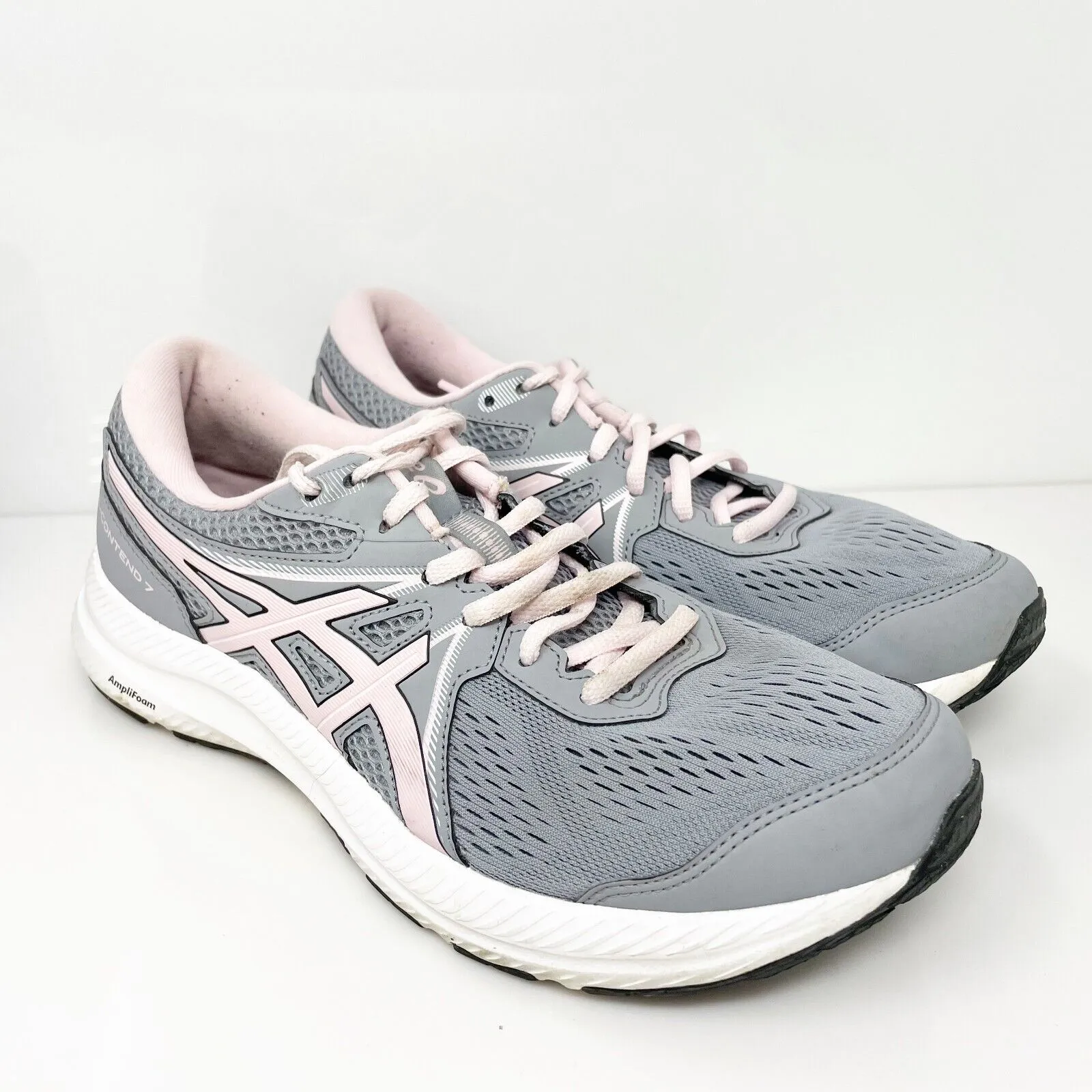 Asics Womens Gel Contend 7 1012A911 Gray Running Shoes Sneakers Size 10