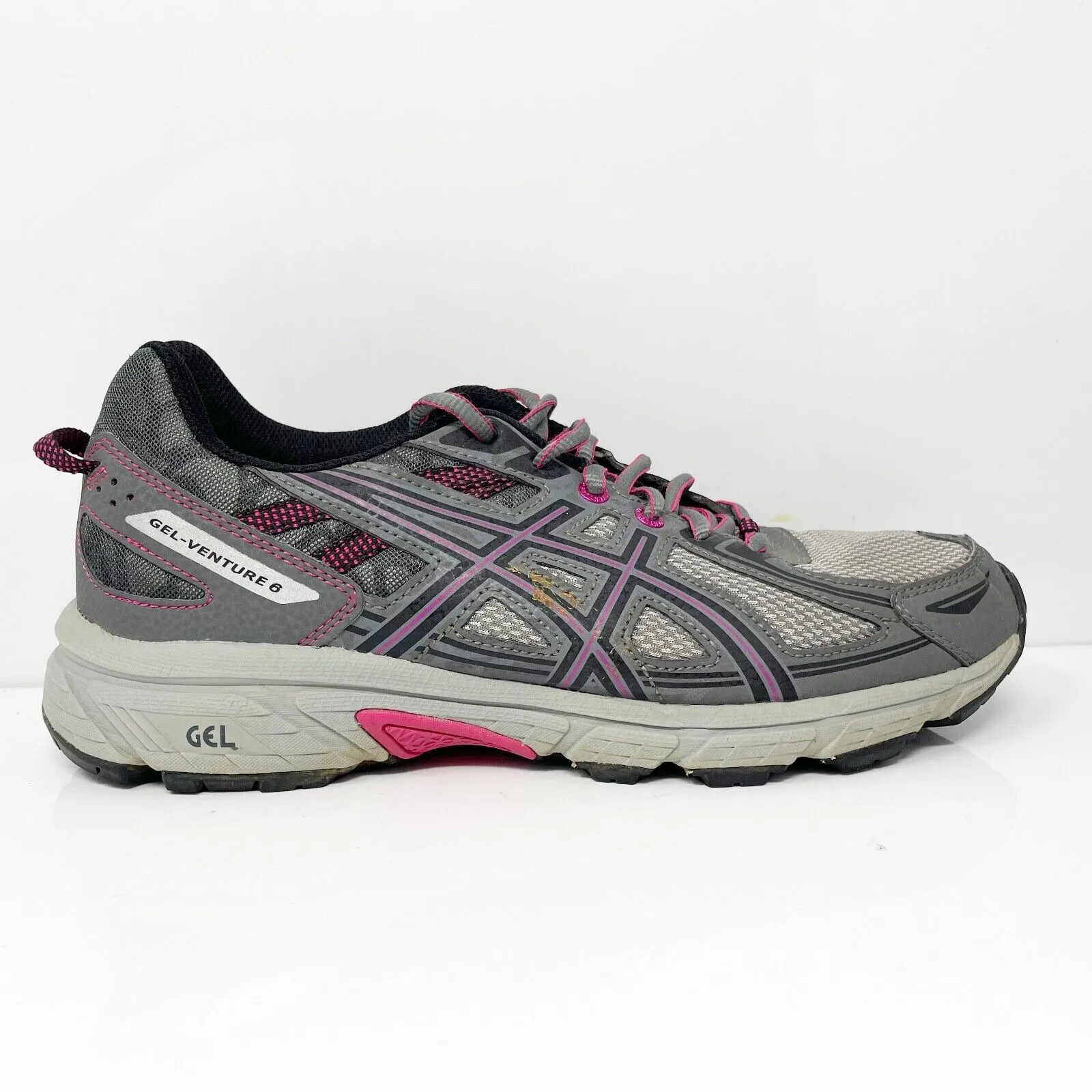 Asics Womens Gel Venture 6 T7G6N Gray Running Shoes Sneakers Size 9