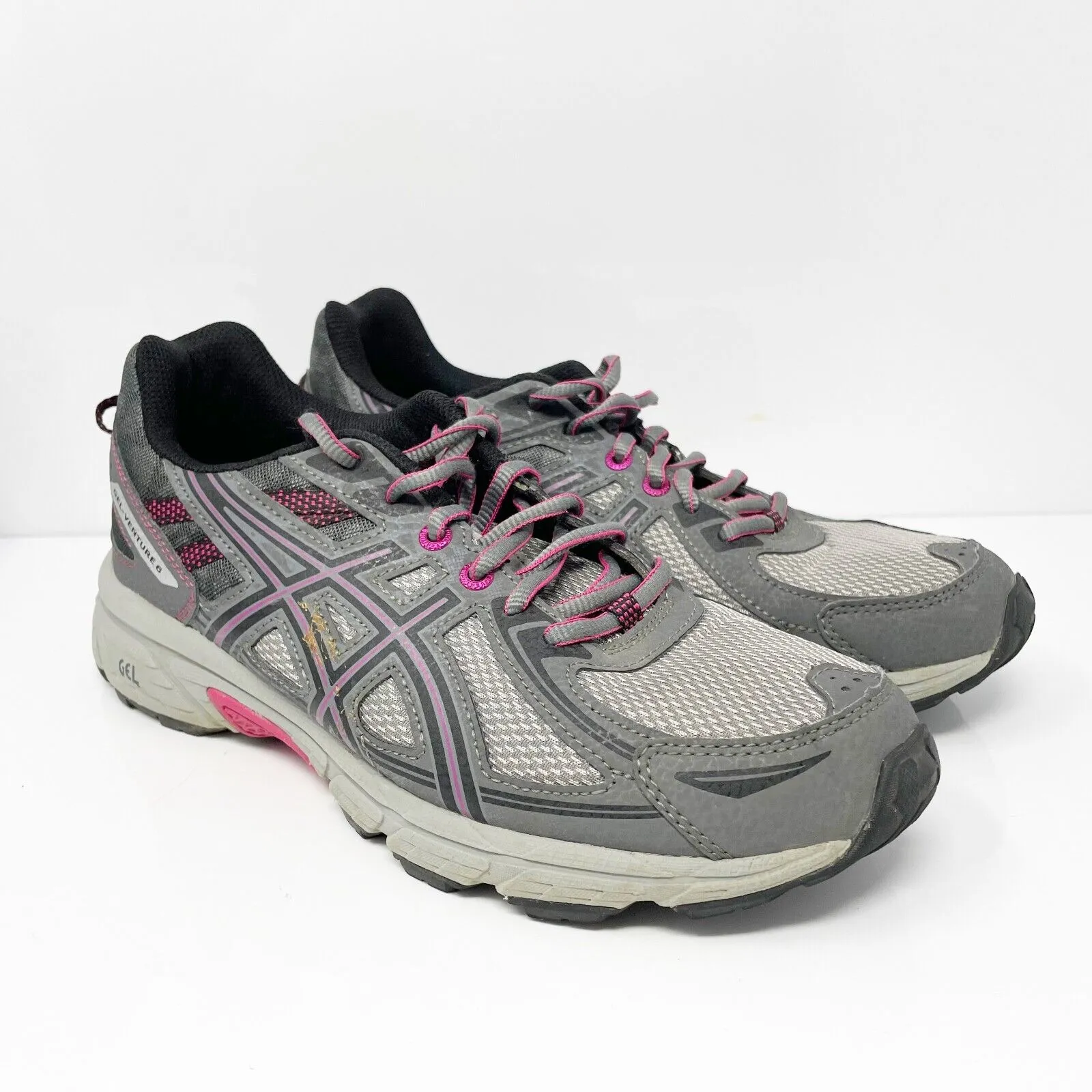 Asics Womens Gel Venture 6 T7G6N Gray Running Shoes Sneakers Size 9