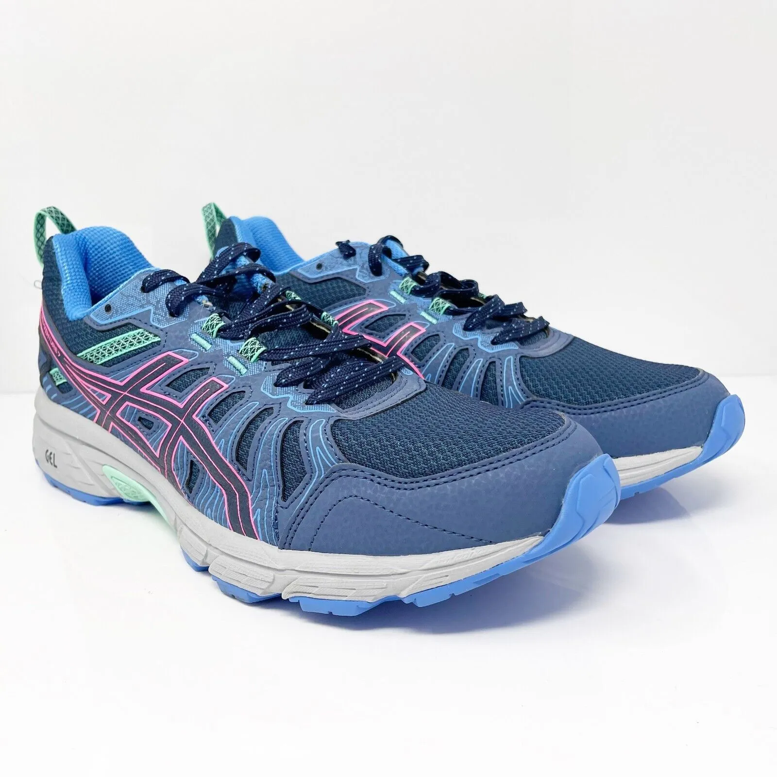 Asics Womens Gel Venture 7 1012A476 Blue Running Shoes Sneakers Size 12