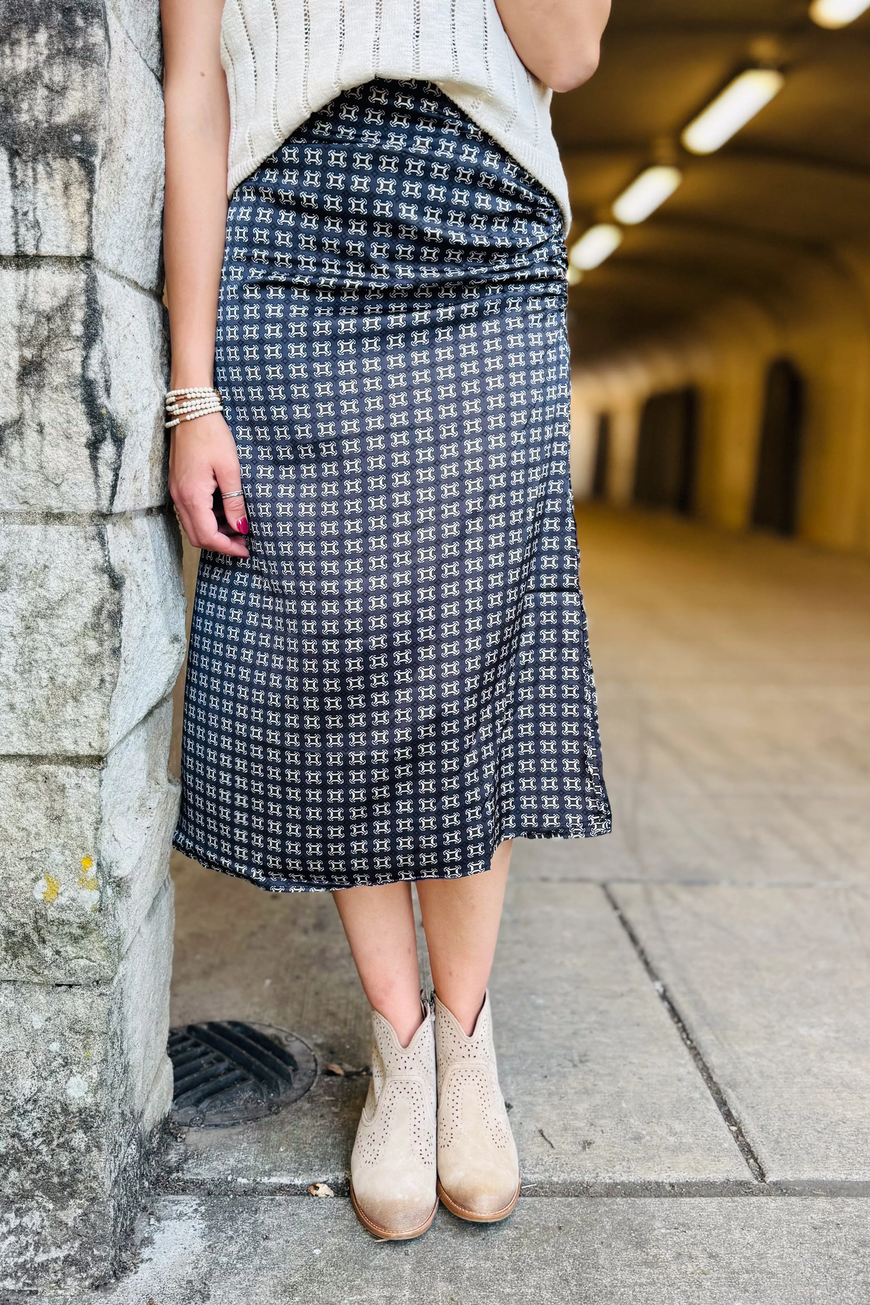Asymmetrical Midi Skirt