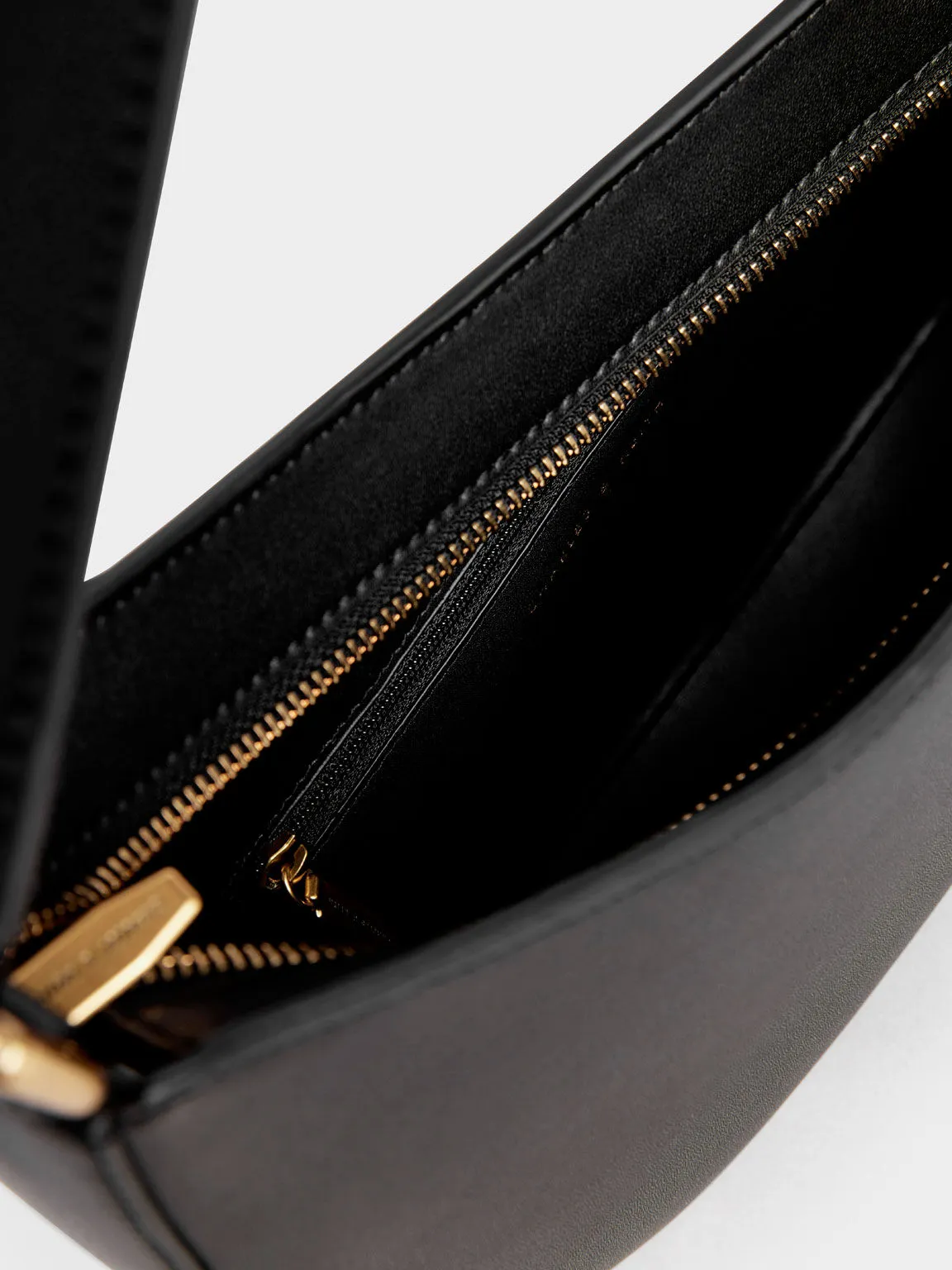 Asymmetrical Shoulder Bag - Black