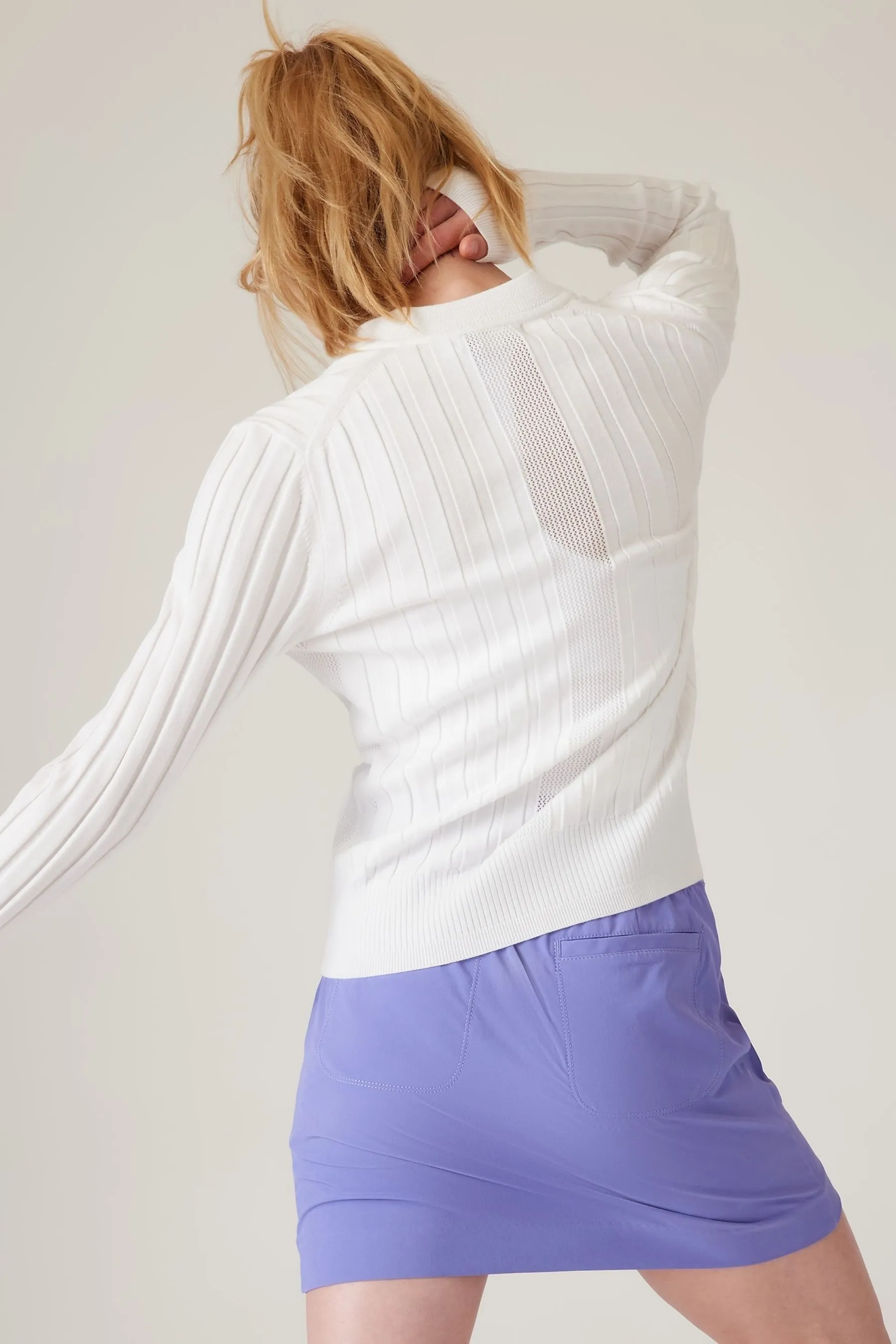 Athleta White Fairway Jumper