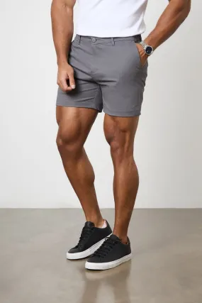 Athletic Fit Chino Shorts 5'' in Dark Grey