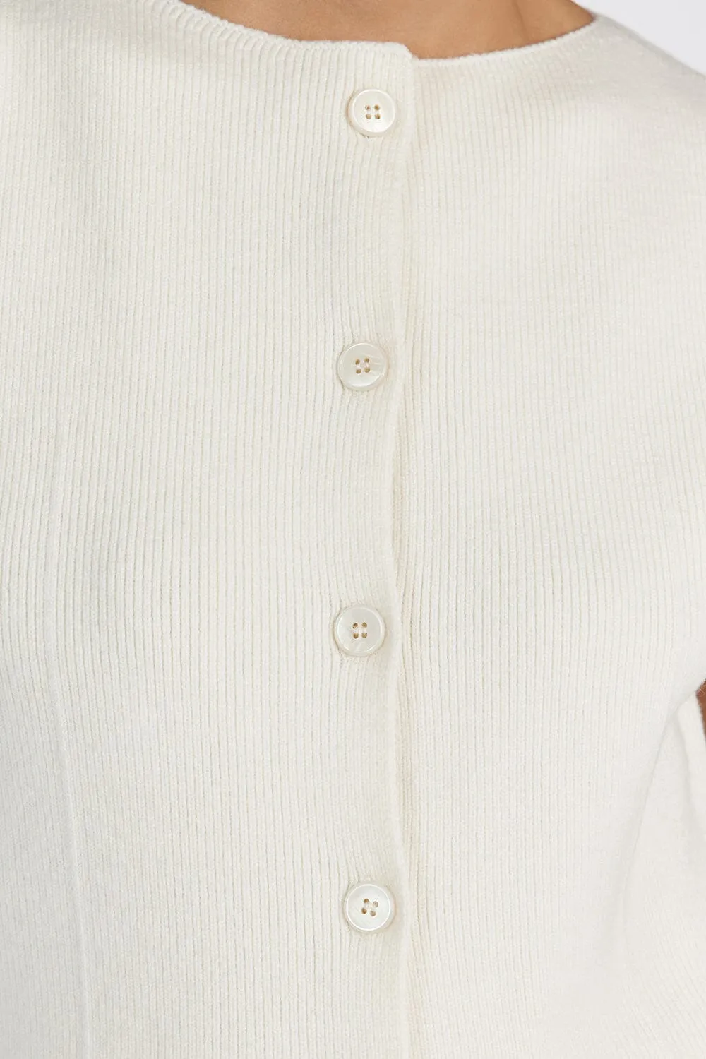 AVA CREAM LONGINE KNIT VEST