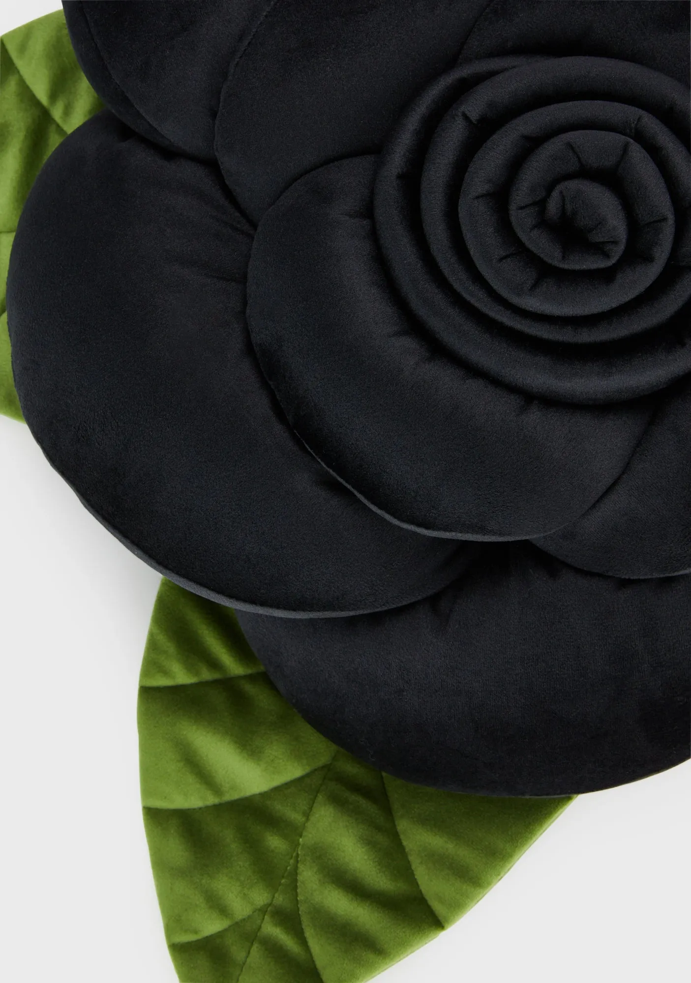 Back To Black Rose Pillow-