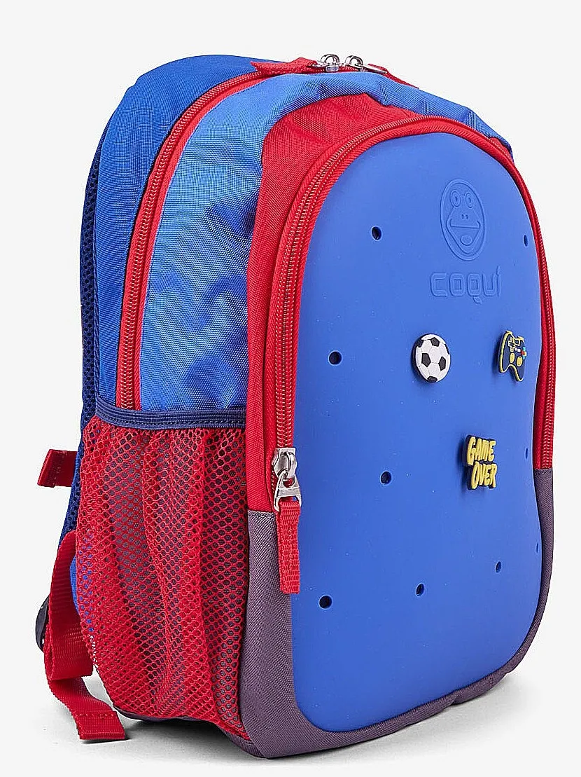 backpack Coqui Bagsy + 3 Amulety - New Royal/New Red + Amulet - kid´s