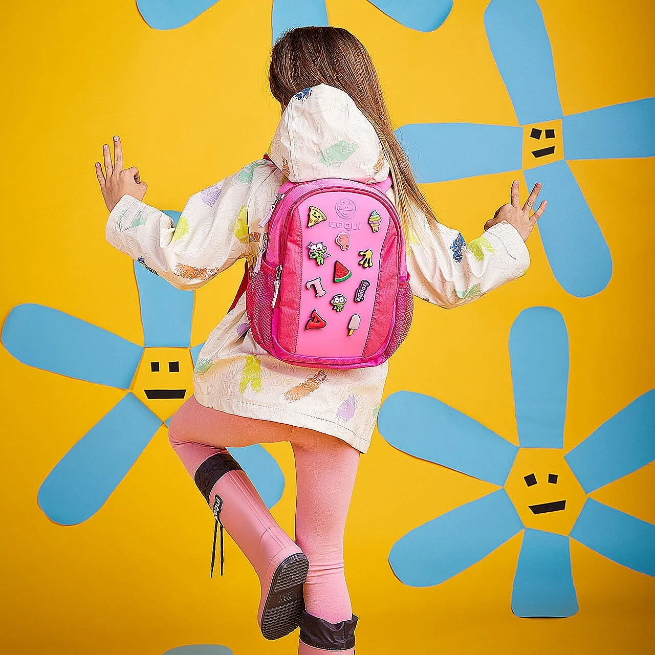 backpack Coqui Rucksy + 3 Amulety - Dk. Pink/Lt. Fuchsia + Amulet - kid´s