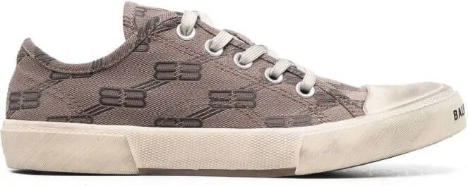 Balenciaga Paris BB monogram low-top sneakers Grey