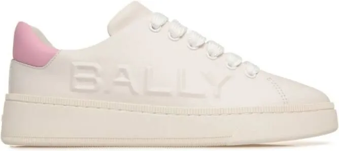 Bally logo-embossed leather sneakers White