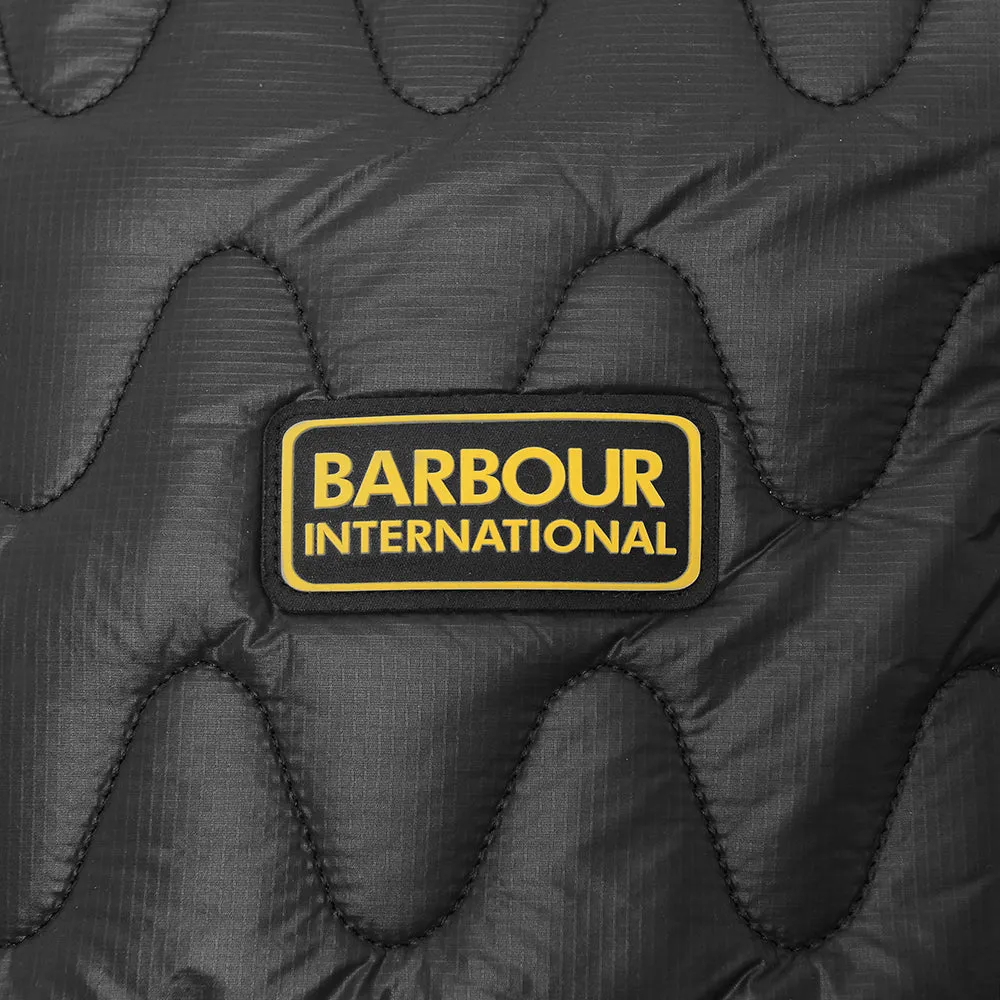 Barbour International Mens Wave Hooded Quilted Jacket In Black