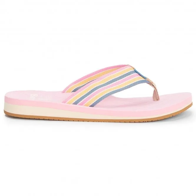 Barbour  Womens Seamills Pink/Multicolour Toe-Post Mules LBS0015PI12