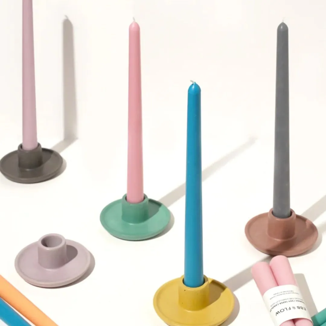 Beeswax/Soy Taper Candles (Mauve)