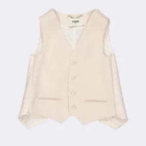Beige Sleeveless Jacket