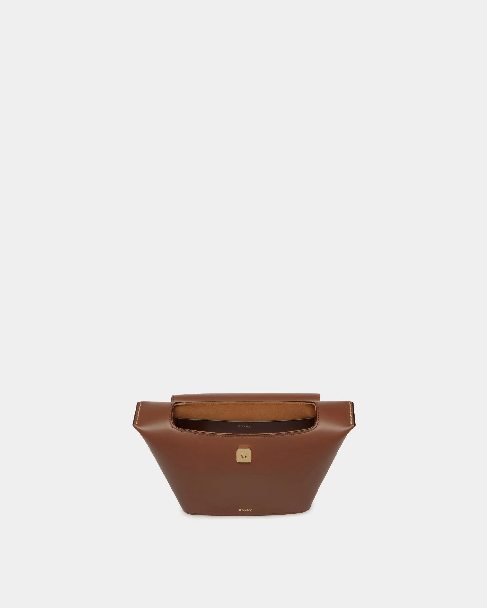 Belle Top Handle Bag in Brown Leather