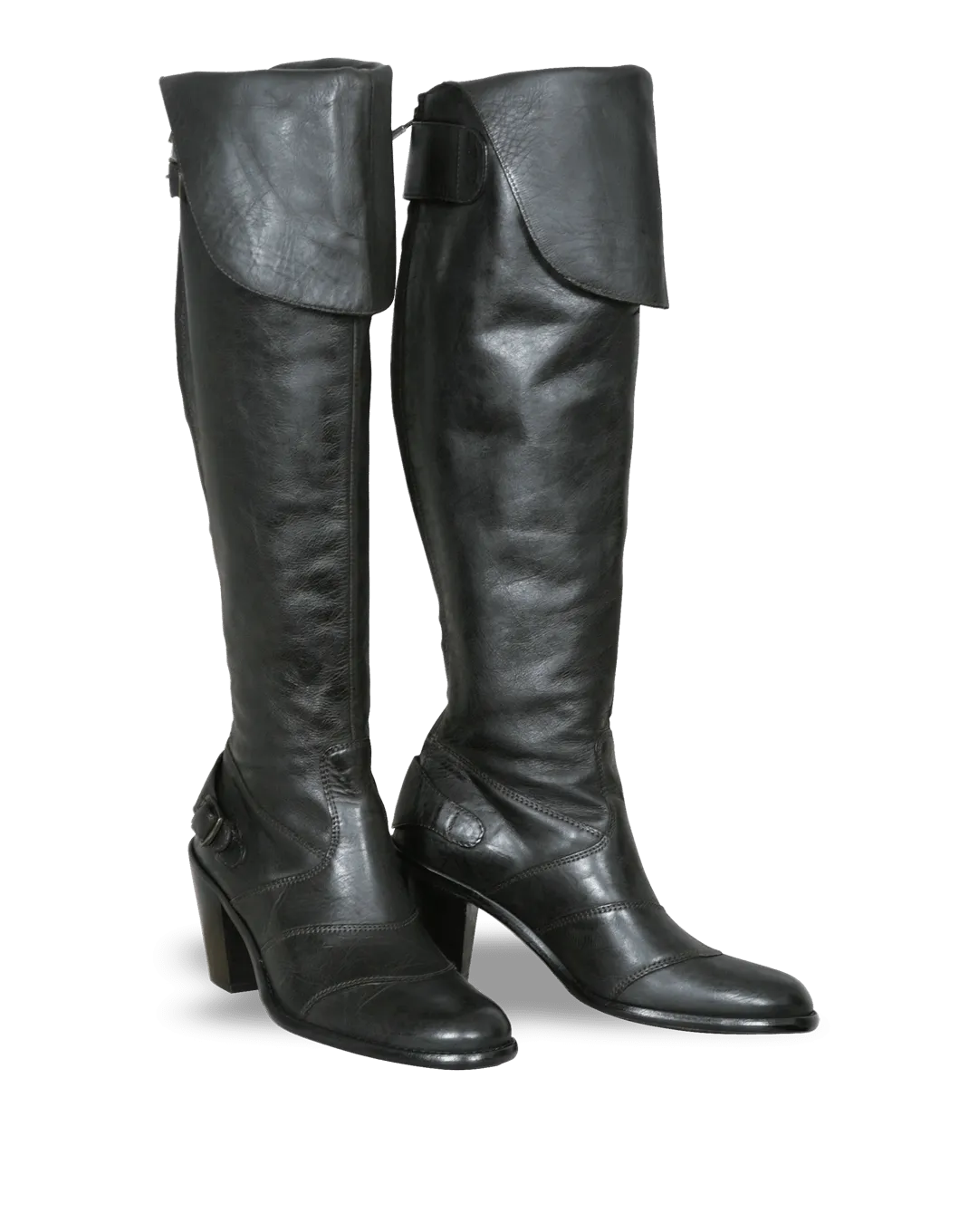 Belstaff Tight Trialmaster High Heel Ladies' Boot, antique black